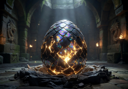 Dragon Egg Slot game thumbnail showing a glowing mystical dragon egg